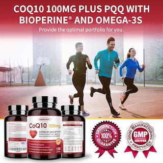 Foto 7 | Foto 7 | Suplemento De Cápsulas Blandas Zebora Coq10 De 100 Mg Con Pqq, Bioperine Y Omega-3 - Venta Internacional.