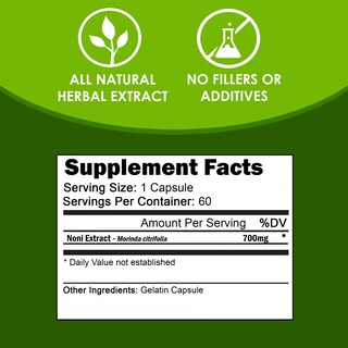 Foto 4 | Foto 4 | Suplemento Vh Nutrition Noni En Cápsulas De 700 Mg De Extracto Durante 30 Días - Venta Internacional