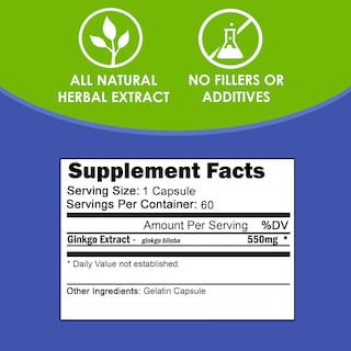 Foto 4 | Foto 4 | Suplemento Vh Nutrition Ginkgo Biloba 60 Cápsulas - Venta Internacional