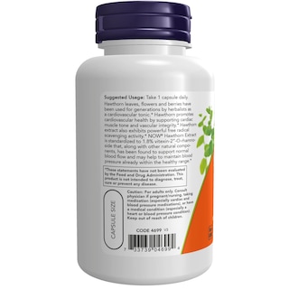 Foto 3 | Foto 3 | Suplementos Now Foods Extracto De Espino Blanco 600 Mg 90 Cápsulas Vegetarianas - Venta Internacional.