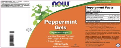 Foto 3 | Foto 3 | Geles De Menta Con Jengibre E Hinojo Supplement Now Foods 150 Cápsulas Blandas - Venta Internacional.