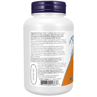 Foto 3 | Foto 3 | Aceite De Pescado Ultra Omega 3-d™ De Supplement Now Con Vitamina D-3 90 Cápsulas Blandas - Venta Internacional.