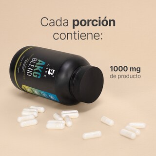 Foto 5 | Foto 5 | Ácido Alfa Cetoglutárico para Rendimiento Deportivo y Recuperación Muscular 180 Cápsulas AKG Blend B Life
