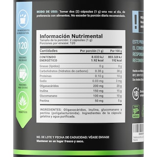 Foto 2 | Foto 2 | Prebióticos 240 Cápsulas | 1000 Mg Por Porción Con Inulina, Glucomanano Y Pectina. Prebiotic Blend B Life.