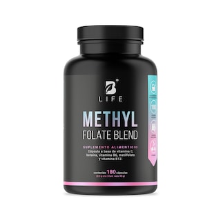Foto 1 | Foto 1 | Metil Folato | 180 Cápsulas | Adicionado Con Betaína, B6, B12 Y Vitamina C | Methyl Folate Blend | B Life.