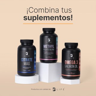Foto 7 | Foto 7 | Metil Folato | 180 Cápsulas | Adicionado Con Betaína, B6, B12 Y Vitamina C | Methyl Folate Blend | B Life.