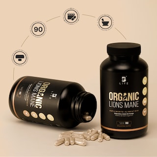 Foto 7 | Foto 7 | Hongo Melena De León | 100% Orgánico 1000 Mg Por Porción | 180 Cápsulas. Organic Lions Mane B Life.