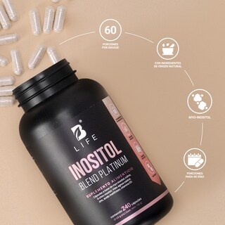 Foto 6 | Foto 6 | Myo Y D-chiro Inositol | 240 Cápsulas | Equilibrio Hormonal | Inositol Blend Platinum | B Life.