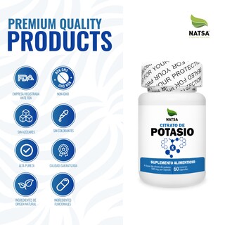 Foto 4 | Foto 4 | Citrato De Potasio Natsa 60 Cápsulas