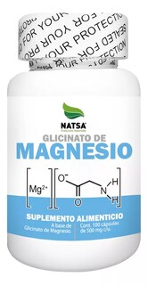 Foto 1 | Foto 1 | Suplemento Alimenticio Glicinato de Magnesio Natsa 100 Cápsulas