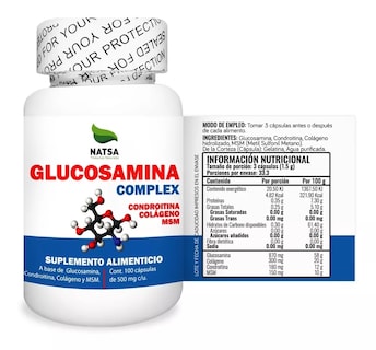 Foto 2 | Foto 2 | Suplemento de Glucosamina Complex Natsa 100 cápsulas