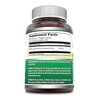 Foto 2 | Foto 2 | Suplemento Amazing Formulas Gaba 750 Mg 100 Cápsulas Vegetarianas - Venta Internacional.