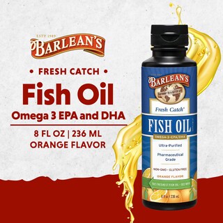 Foto 2 | Foto 2 | Suplemento De Aceite De Pescado Omega 3 De Barlean, 240 Ml, Líquido Con Sabor A Naranja - Venta Internacional.