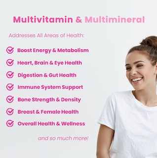 Foto 4 | Foto 4 | Suplemento Multivitamínico Diario Para Mujeres Nutrachamps, Vegano - Venta Internacional.