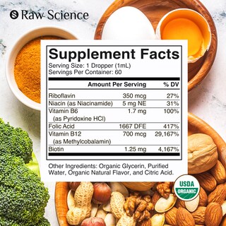 Foto 3 | Foto 3 | Suplemento: Complejo Líquido De Vitamina B Raw Science, 60 Ml - Venta Internacional.