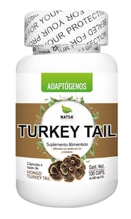Foto 1 | Foto 1 | Suplemento Alimenticio Turkey Tail Cola de Pavo Natsa 100 Cápsulas