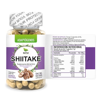 Foto 2 | Foto 2 | Suplemento Alimenticio Shiitake Natsa 100 Cápsulas