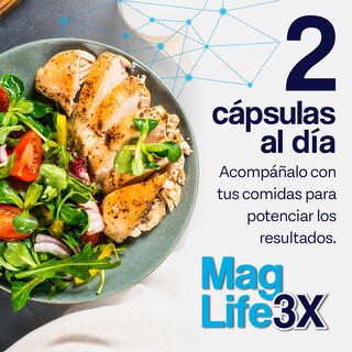 Foto 3 | Foto 3 | Suplemento Mag Life3x +Bienstar Magnesio Citrato Óxido y Glicinato Sueño y Relajación en 60 Cápsulas 3 Frascos