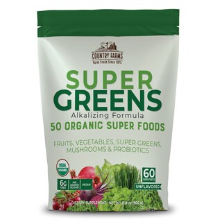Foto 1 | Foto 1 | Mezcla Para Bebidas Super Greens Country Farms, 900 G, 60 Porciones - Venta Internacional.