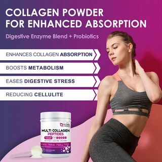 Foto 5 | Foto 5 | Péptidos de Colágeno en Polvo Nature Target Multi Type I, Ii, Iii, V, X 350 g - Venta Internacional