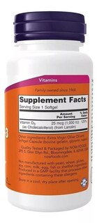 Foto 2 | Foto 2 | Suplemento Now Vitamina D3 1000 Iu 180 Cápsulas Softgel