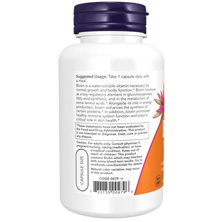 Foto 3 | Foto 3 | Suplemento Now Biotina 10 Mg Extra Strength 120 Cápsulas - Venta Internacional