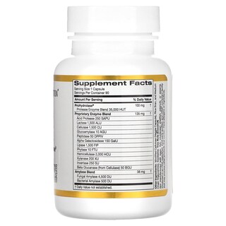 Foto 2 | Foto 2 | Enzimas Digestivas California Gold Nutrition 90 Cápsulas Vegetarianas - Venta Internacional
