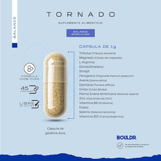 Foto 4 | Foto 4 | Tornado Balance Masculino Shilajit Tribulus Bouldr 90 Cápsulas