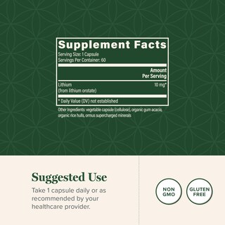 Foto 3 | Foto 3 | Suplemento de Orotato de Litio Global Healing 10 mg 60 Cápsulas - Venta Internacional