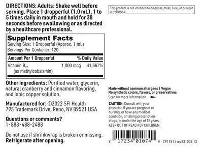 Foto 5 | Foto 5 | Suplemento En Gotas Líquidas De Vitamina B12 De Klaire Labs, 1 Mg - Venta Internacional.