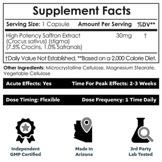 Foto 2 | Foto 2 | Suplemento Nootropics Depot De Extracto De Azafrán 30 Mg 60 Cápsulas - Venta Internacional.