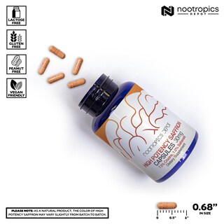 Foto 3 | Foto 3 | Suplemento Nootropics Depot De Extracto De Azafrán 30 Mg 60 Cápsulas - Venta Internacional.
