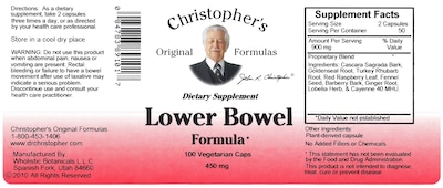 Foto 4 | Foto 4 | Suplemento Christopher's Original Formulas Para La Parte Inferior Del Intestino, 100 Cápsulas - Venta Internacional.