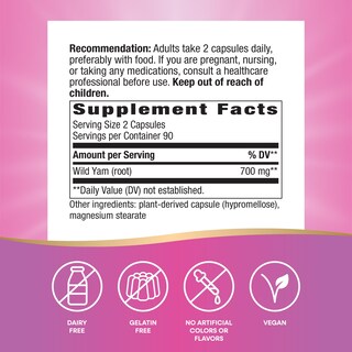 Foto 2 | Foto 2 | Suplemento Nature's Way Wild Yam Root 180 Cápsulas Veganas - Venta Internacional.