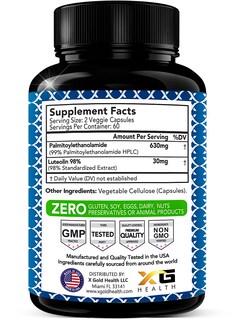 Foto 2 | Foto 2 | Suplemento X Gold Health Palmitoiletanolamida 630 Mg + Luteolina 98% - Venta Internacional.