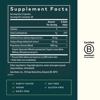 Foto 2 | Foto 2 | Suplemento Gaia Herbs Nootrópico Focus Brain 40 Cápsulas - Venta Internacional.