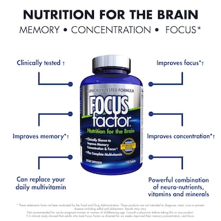 Foto 2 | Foto 2 | Suplemento Cerebral Focus Factor Nutrition 150 Comprimidos - Venta Internacional.