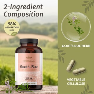 Foto 4 | Foto 4 | Cápsulas De Ruda De Cabra Herbamama 1200 Mg Galega Officinalis 250 - Venta Internacional.