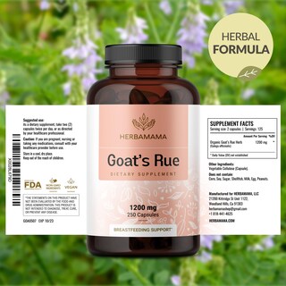 Foto 7 | Foto 7 | Cápsulas De Ruda De Cabra Herbamama 1200 Mg Galega Officinalis 250 - Venta Internacional.