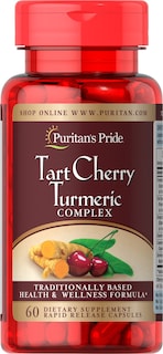 Foto 1 | Foto 1 | Suplemento Puritan's Pride Tart, Cereza Y Cúrcuma, 60 Cápsulas - Venta Internacional.