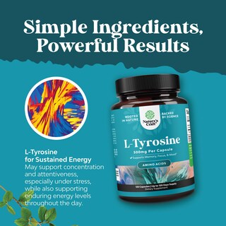 Foto 4 | Foto 4 | Suplemento Natures Craft, Cápsulas De 500 Mg De L-tirosina - Venta Internacional.