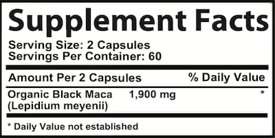 Foto 2 | Foto 2 | Suplemento Naturalisimolife Maca Negra Orgánica 1900 Mg 120 Cápsulas - Venta Internacional