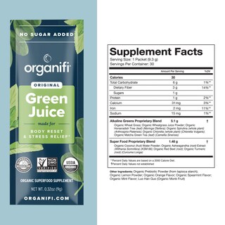 Foto 2 | Foto 2 | Paquete de Viaje Supplement Organifi Green Juice 30 Dosis - Venta Internacional