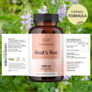 Foto 7 | Foto 7 | Cápsulas de Ruda de Cabra Herbamama 1200 Mg Galega Officinalis 100 - Venta Internacional