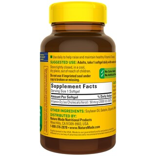 Foto 7 | Foto 7 | Suplemento de Vitamina D3 De Nature Made 2000 Ui 250 Cápsulas Blandas - Venta Internacional