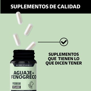 Foto 4 | Foto 4 | Suplemento Alimenticio Beyond Vitamins Aguaje + Fenogreco 1000 mg Premium 60 Cápsulas