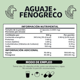 Foto 6 | Foto 6 | Suplemento Alimenticio Beyond Vitamins Aguaje + Fenogreco 1000 mg Premium 60 Cápsulas
