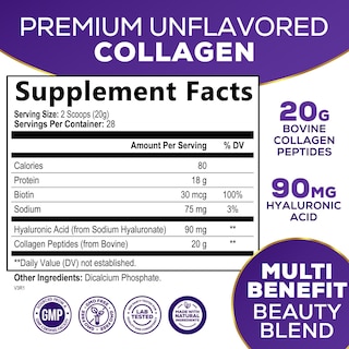 Foto 2 | Foto 2 | Péptidos De Colágeno En Polvo Nature's Nutrition Sin Sabor 560 G - Venta Internacional.