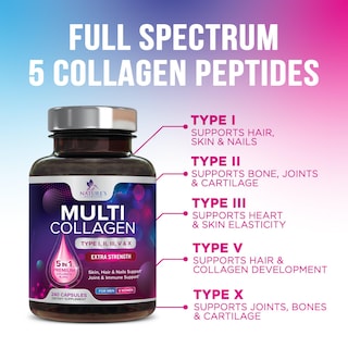 Foto 3 | Foto 3 | Suplemento De Péptidos De Colágeno Nature's Nutrition 240 Cápsulas - Venta Internacional.