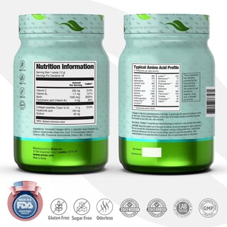 Foto 2 | Foto 2 | Péptidos De Colágeno En Polvo Orzax 11 G Tipo I Y Iii Con Biotina 480 Ml - Venta Internacional.